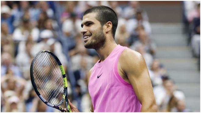 Carlos Alcaraz, en la final del US Open. (EFE)