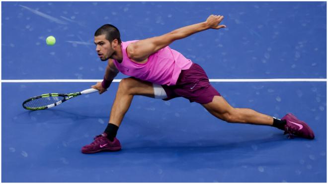 Carlos Alcaraz, durante la final del US Open. (EFE)