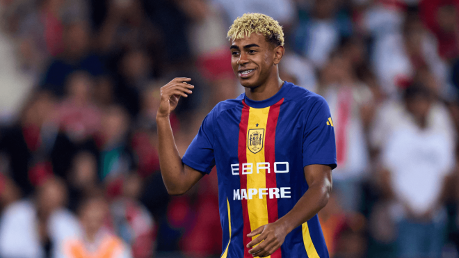 Lamine Yamal, en un entrenamiento con España (Foto: SeFútbol).