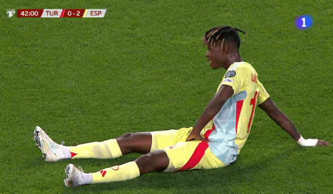 Nico Williams, lesionado en el Turquía-España.