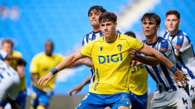 Iker Recio, en el Sanse-Cádiz (Foto: LaLiga).