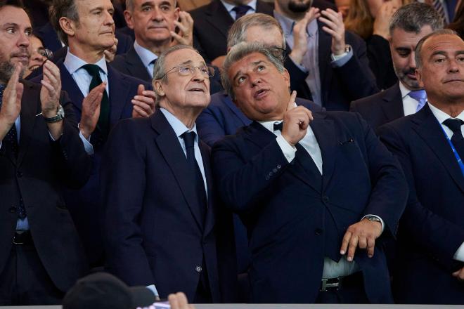 Florentino Pérez junto a Joan Laporta (Cordon Press)