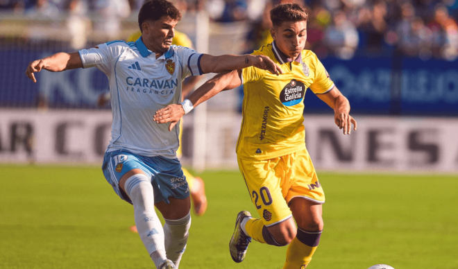 Chuki, ante el Zaragoza (Foto: Real Valladolid).