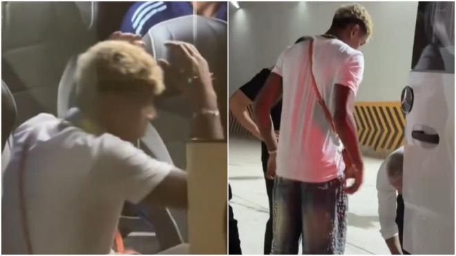 Lamine Yamal no ha sido capaz de encontrar su pasaporte (captura Emir X).