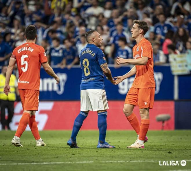 Santi Cazorla, durante el Real Oviedo-Real Sociedad (Foto: LaLiga).