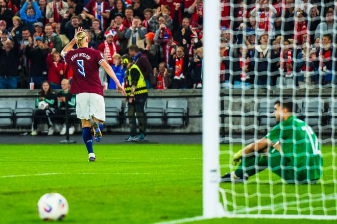 Erling Haaland, tras sus cinco goles ante Moldavia (Foto: EFE).