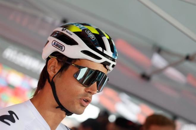 Javi Romo, ante los medios en La Vuelta (FOTO: EFE).