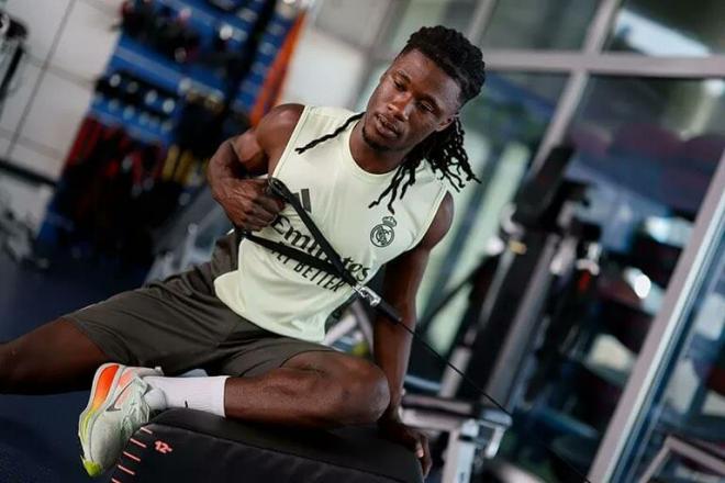Camavinga en el entrenamiento del Real Madrid (Redes Sociales)
