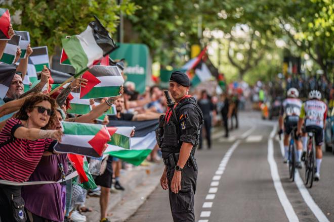Protestas propalestinas en La Vuelta a España (Cordon Press)
