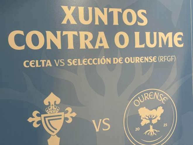 Cartel del partido benéfico entre Celta y Selección de Ourense (Foto: ElDesmarque).