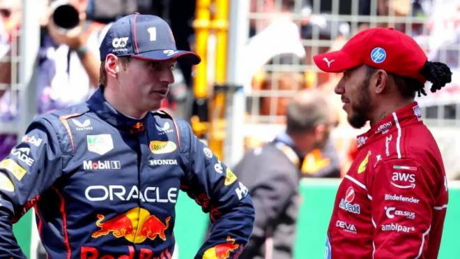 Lewis Hamilton y Max Verstappen, durante el GP de China (Foto: F1).