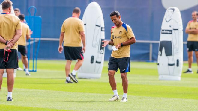Thiago Alcántara en un entrenamiento del Barcelona (Europa Press)