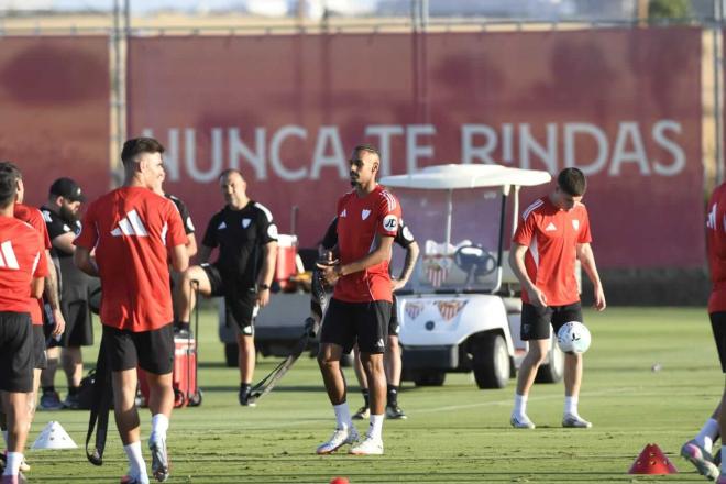 Djibril Sow, en la sesión del miércoles (Foto: Kiko Hurtado).
