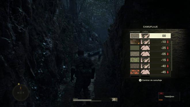 Un acceso rápido a combos de maquillaje y camuflaje en Metal Gear Solid Delta: Snake Eater
