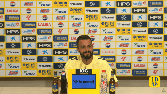 Kirian Rodríguez en sala de prensa. (Foto: UD Las Palmas)