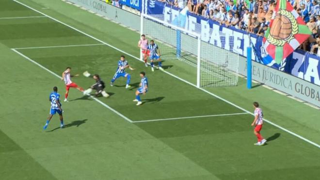 Fuera de juego de Giuliano Simeone en Vitoria (Movistar+)