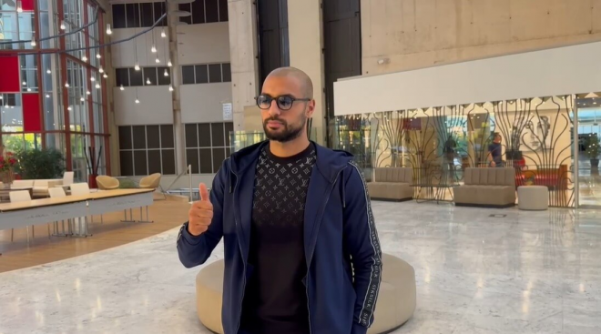 Sofyan Amrabat, a su llegada a Sevilla.