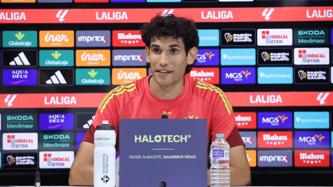 Jesús Vallejo, en sala de prensa.