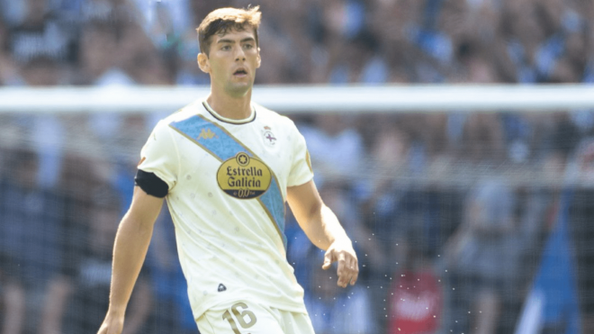 José Gragera, en un partido con el Deportivo (Foto: RCD).