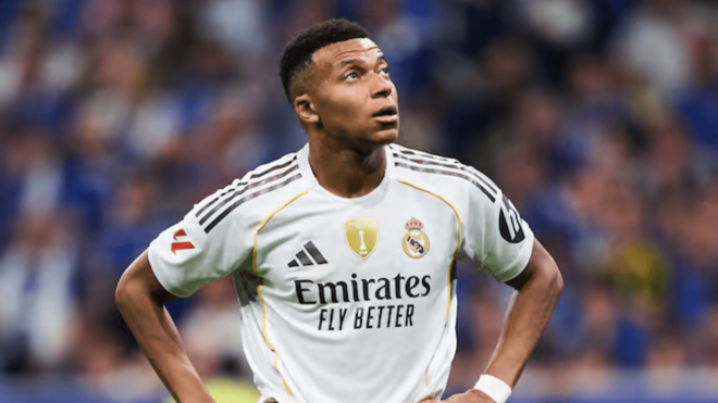 Kylian Mbappé, en el Real Oviedo-Madrid (Foto: EFE).
