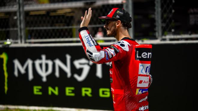 Pecco Bagnaia, en Montmeló (Foto: Ducati).