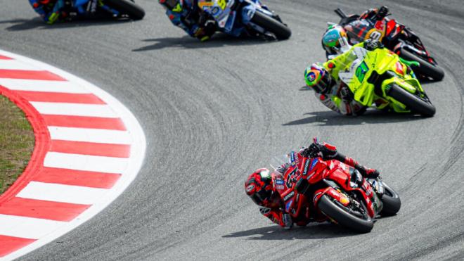 Pecco Bagnaia, en Montmeló (Foto: Ducati).