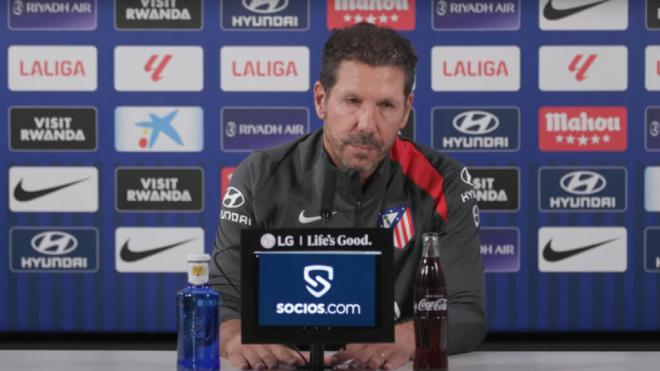 Simeone en rueda de prensa (Atlético de Madrid)