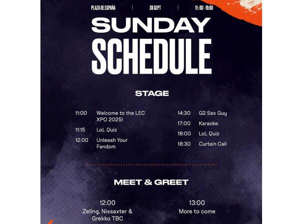 XPO League of Legends: agenda del domingo 28