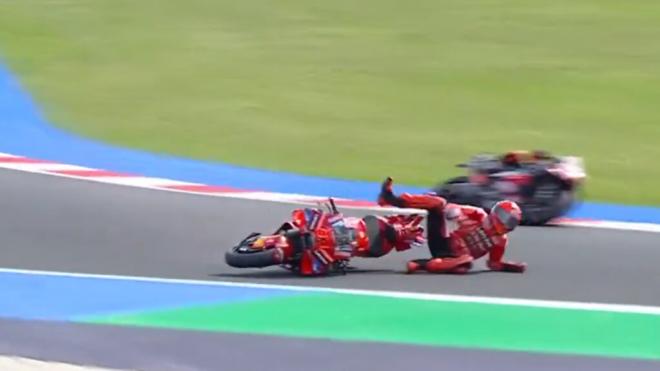 Marc Márquez, en Misano (Foto: DAZN).