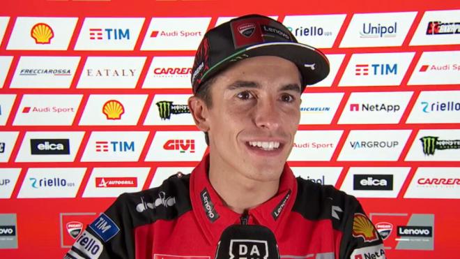 Marc Márquez, en Misano (Foto: DAZN).