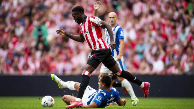 Iñaki Williams en acción ante el Deportivo Alavés en San Mamés (Foto: Athletic Club).