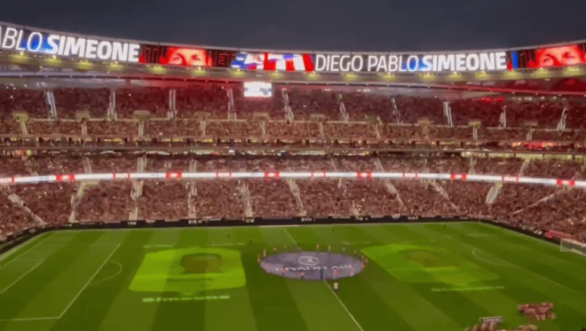 La ovación del Metropolitano a Simeone en el partido contra el Villarreal