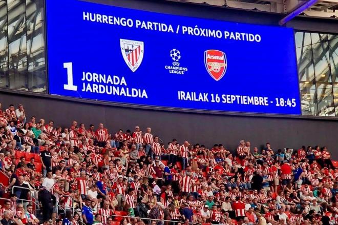 Partido de Champions League en San Mamés contra el Arsenal (Foto: Athletic Club).