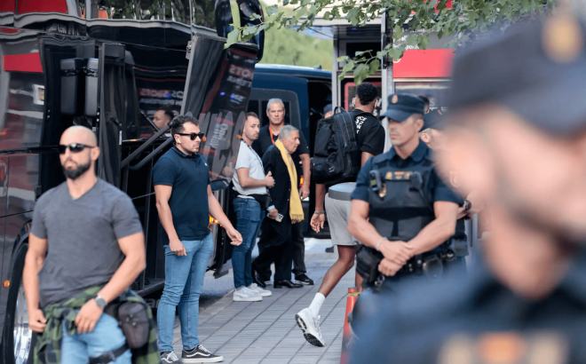 El Maccabi llega a Valencia para jugar contra Valencia Basket con fuertes medidas de seguridad (Foto: EFE)