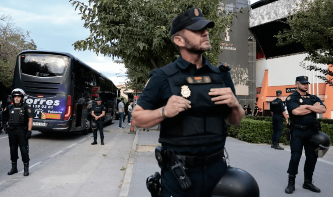 El Maccabi llega a Valencia con fuertes medidas de seguridad (Foto: EFE)