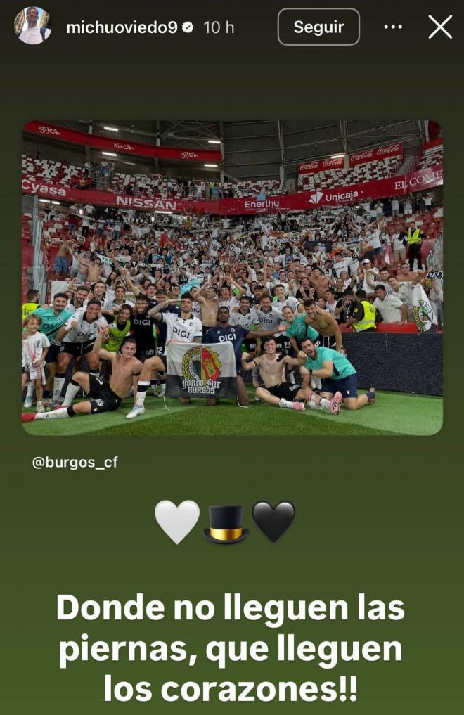 Captura de pantalla del perfil oficial de Michu en Instagram.