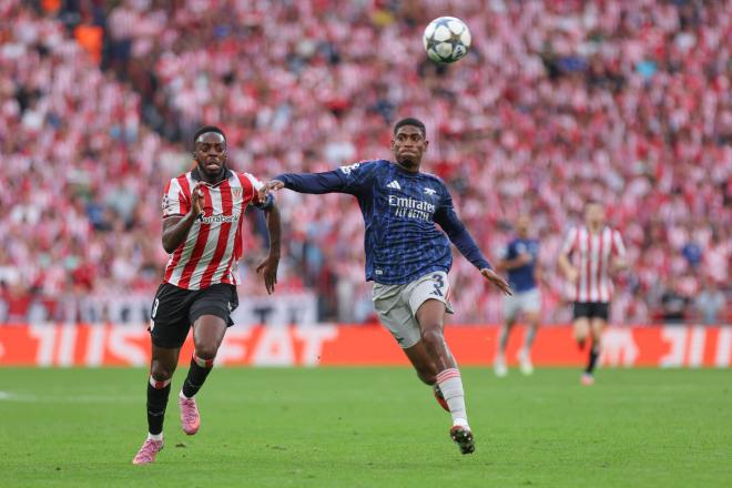 Iñaki Williams, durante el partido ante el Arsenal (Foto: EFE).