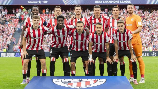 El once ante el Arsenal en Champions en San Mamés (Foto: Athletic Club).