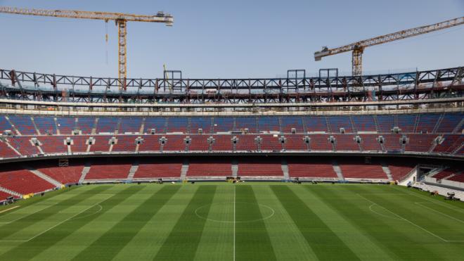 Imagen de las obras del Camp Nou (Europa Press)