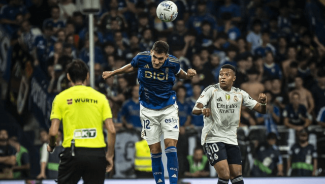 Dani Calvo, durante el partido ante el Real Madrid (Foto: LALIGA).