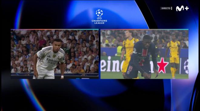 Mbappé presionando al estilo Dembélé (Movistar +)