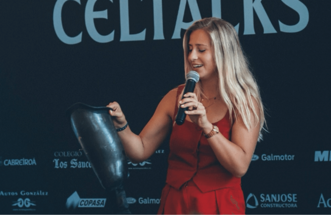 Desirée Vila con la Fundación Celta (Foto: Celta).