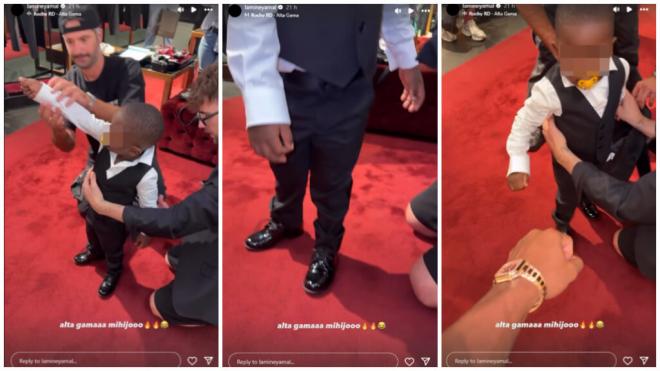 El hermano de Lamine Yamal preparándose para la gal del Balón de Oro (Foto: Instagram)