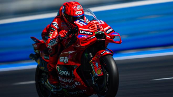 Marc Márquez, en los test de Misano (Foto: Ducati).
