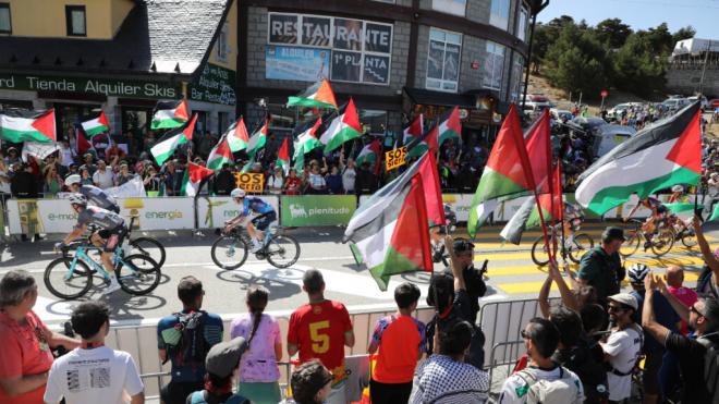 Propuestas propalestinas en La Vuelta a España (Europa Press)