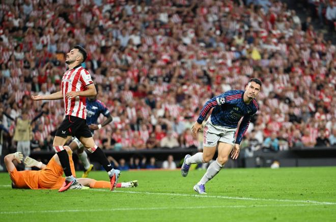 Martinelli marca para el Arsenal en San Mamés en Champions (Foto: Arsenal FC).