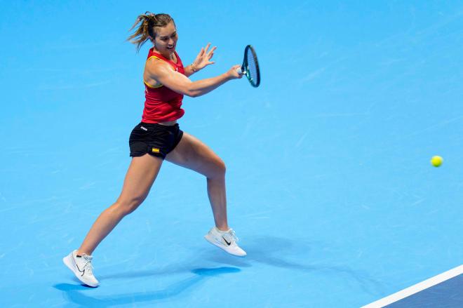 Paula Badosa, durante el partido ante Elina Svitolina (Foto: Tenis España).