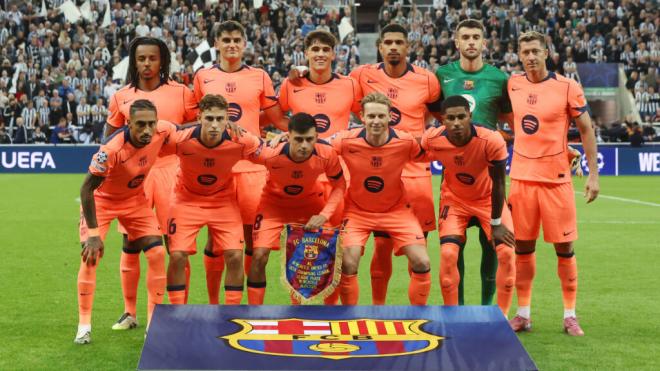 Once del Barcelona ante el Newcastle en Champions League (foto: Cordon Press).