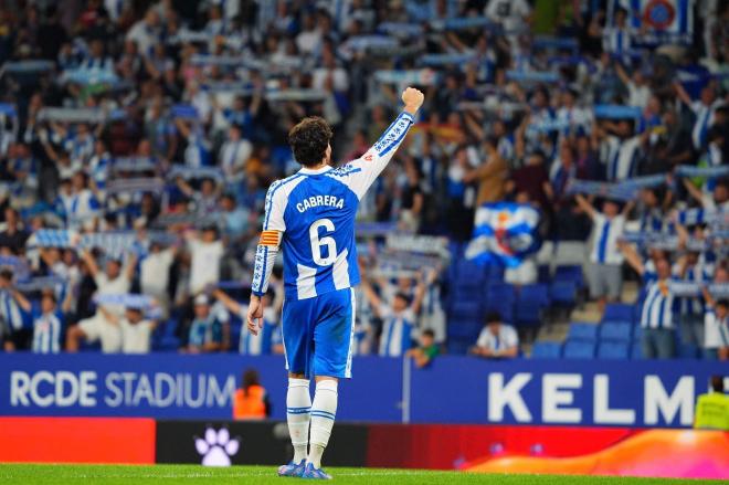 Leandro Cabrera celebra durante el Espanyol-Mallorca (Foto: LALIGA).