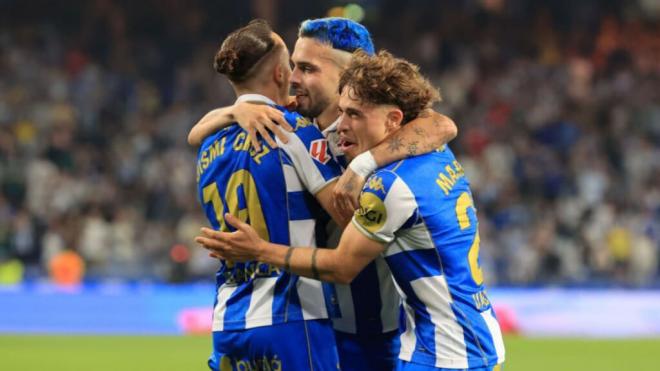 El Deportivo de la Coruña se impuso al Huesca en Riazor (foto: LALIGA.es).